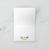 Bloemen Beige Wit CREST van de Leeuw van het Groen Bedankkaart (Binnen)