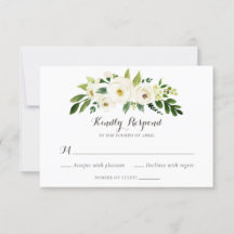 Bloemen Beige Wit Groen Elegant Crest RSVP