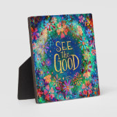  Bloemen Bekijk de Goede Quote Inspirivity Fotoplaat (Voorkant)