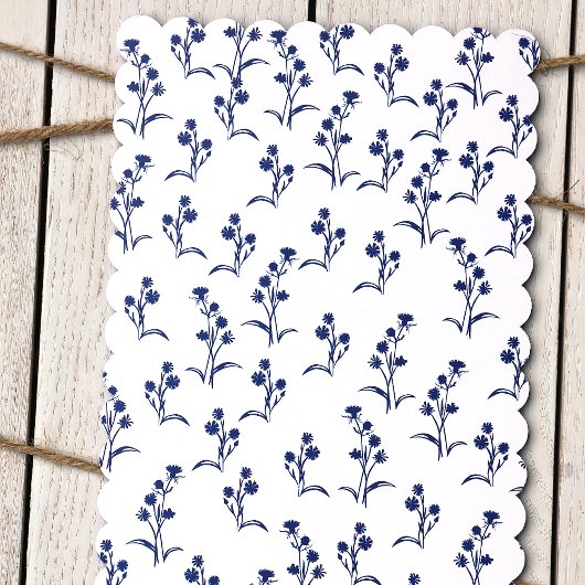 Bloemen belettering, blauwe wilde bloem vleermuis kaart