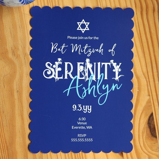 Bloemen belettering, blauwe wilde bloem vleermuis kaart