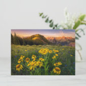Bloemen | Bergbeemdommen Butte Colorado Bedankkaart (Staand voorkant)