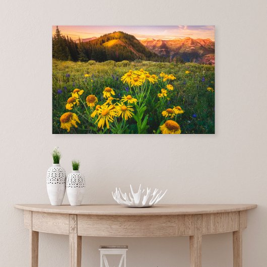 Bloemen | Bergbeemdommen Butte Colorado Canvas Afdruk