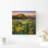 Bloemen | Bergbeemdommen Butte Colorado Vierkante Klok (Huis)