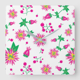 Bloemen & Bessen Vierkante Klok