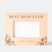 Bloemen Beste moeder ooit Custom Wood Lijsten Gegraveerde Lijstjes (Voorkant)