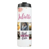 Bloemen Beste Moeder ooit Moeder Fotocollage Thermosbeker (Voorkant)
