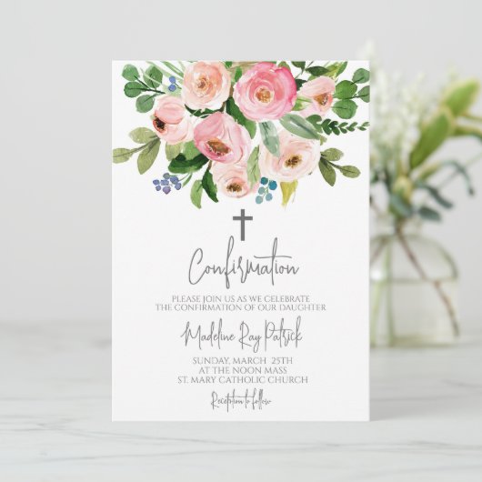 Bloemen Bevestiging Kaart (Staand voorkant)