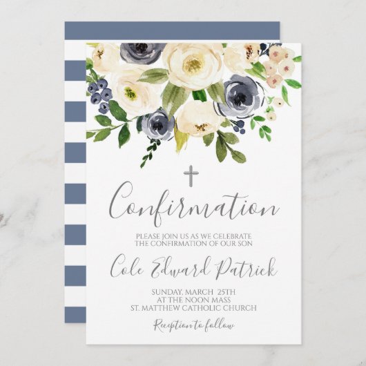 Bloemen Bevestiging Kaart (Voorkant / Achterkant)