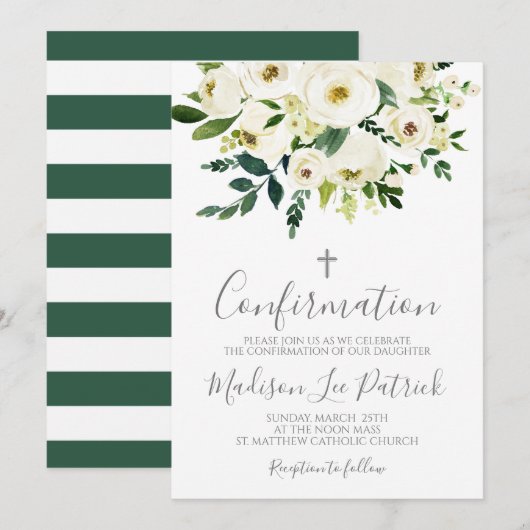 Bloemen Bevestiging uitnodiging (Voorkant / Achterkant)