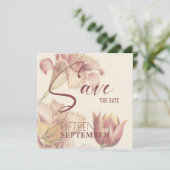 Bloemen Bewaar de datum Aankondiging Sjabloon (Staand voorkant)