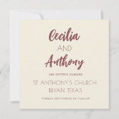 Bloemen Bewaar de datum Aankondiging Sjabloon (Achterkant)