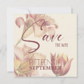 Bloemen Bewaar de datum Aankondiging Sjabloon (Voorkant)