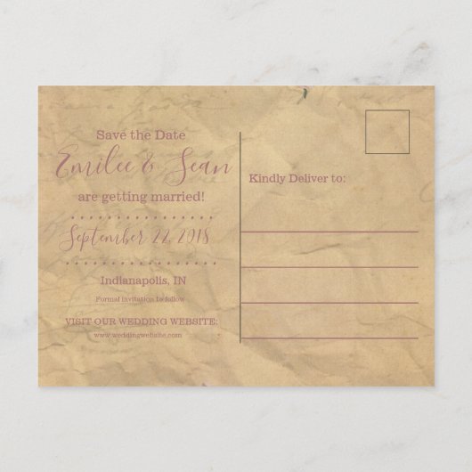  Bloemen Bewaar de datum Aankondigingskaart (Achterkant)