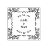  Bloemen Bewaar de datum Bruiloft Rubberstempel (Afrduk)