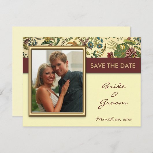 Bloemen Bewaar de datum Foto Briefkaarten (Voorkant / Achterkant)