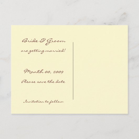 Bloemen Bewaar de datum Foto Briefkaarten (Achterkant)