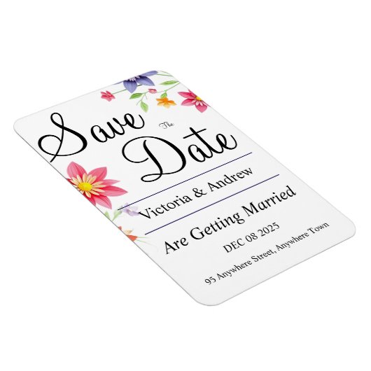  Bloemen Bewaar de Datum Magneet (Rechterzijde)