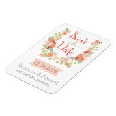 Bloemen Bewaar de datum Magneet (Linkerzijde)