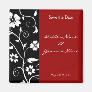 Bloemen Bewaar de datum Magneet