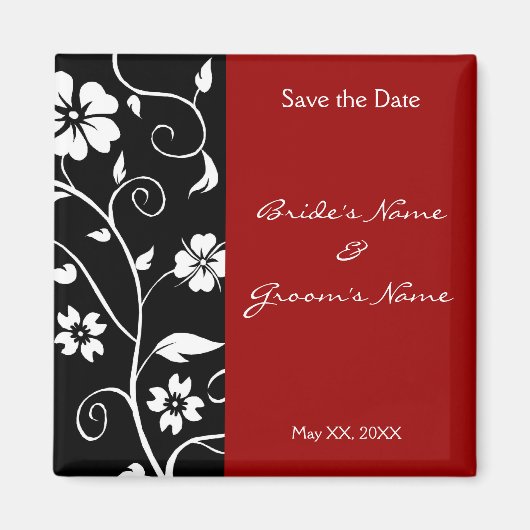 Bloemen Bewaar de datum Magneet (Voorkant)