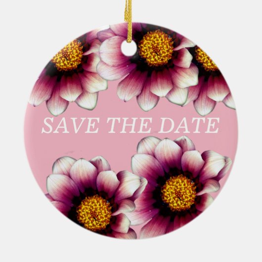 Bloemen, Bewaar de datum Ornament (Achterkant)