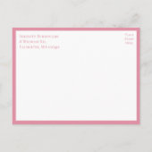 Bloemen Bewaar de datum Pink Spring Flowers Bruilo Aankondigingskaart (Achterkant)