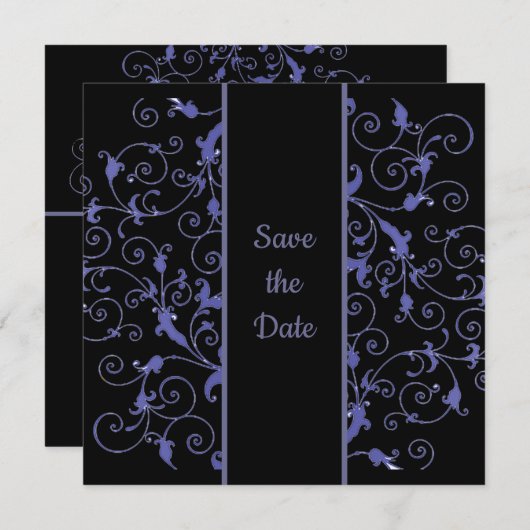 Bloemen Bewaar de datum Save The Date (Voorkant / Achterkant)