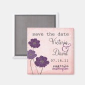 Bloemen Bewaar de Datummagneet Magneet (Voorkant / Achterkant)