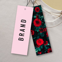 Bloemen Bezig met ophangen van bedrijfsnaam Labels