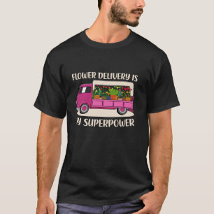 Bloemen bezorgen Bloemist Truck Lover Roze Geweldi T-shirt