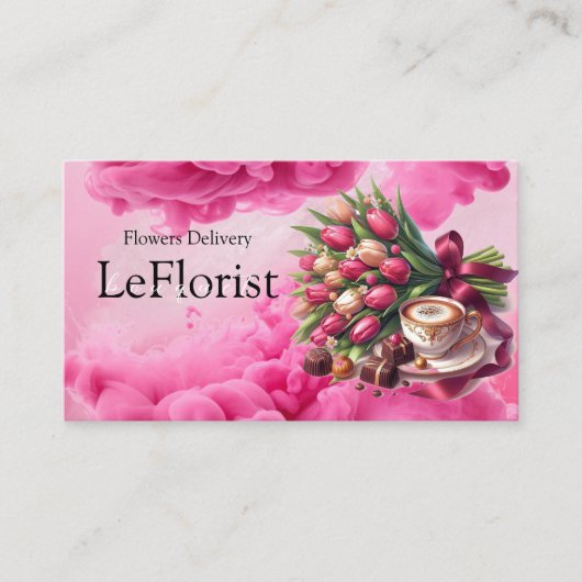 Bloemen bezorgen visitekaartje (Voorkant)