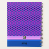  Bloemen Bidden Vrolijke Paarse Blauwe Kunst Planner (Achterkant)