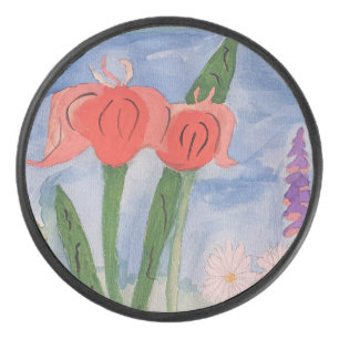 Bloemen bij het meer hockey puck