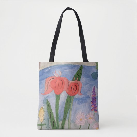 Bloemen bij het meer tote bag (Voorkant)
