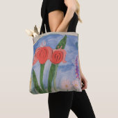 Bloemen bij het meer tote bag (Dichtbij)