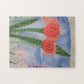 Bloemen bij het meer van de puzzel (Horizontaal)
