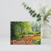 Bloemen bij Keukenhof, bomen en tulpen Briefkaart (Staand voorkant)