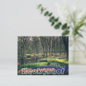 Bloemen bij Keukenhof, bos en kanaal Briefkaart (Staand voorkant)