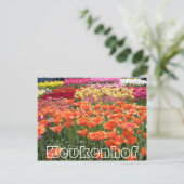 Bloemen bij Keukenhof, oranje, geel en rood Briefkaart (Staand voorkant)