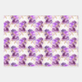 Bloemen bijen en honingraat inpakpapier vel (Voorkant)