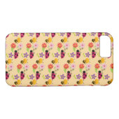  bloemen bijen en Ladybug Pattern Case-Mate iPhone Case (Achterkant (Horizontaal))