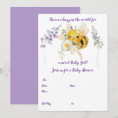 Bloemen Bijen Uitnodiging (Voorkant / Achterkant)