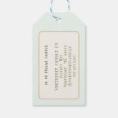  Bloemen Bijenwas Kaars Label Cadeaulabel (Achterkant)