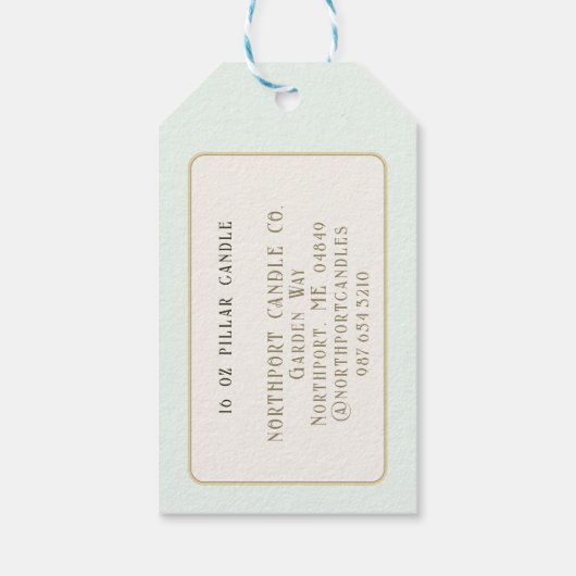  Bloemen Bijenwas Kaars Label Cadeaulabel (Achterkant)