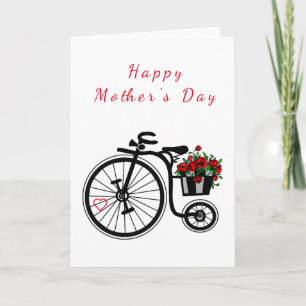 Bloemen Bike Moederdag Kaart