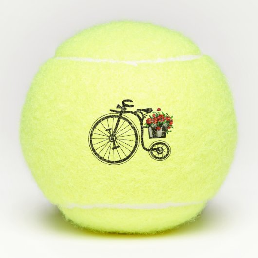 Bloemen Bike Tennis Ballen (Voorkant)