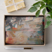 Bloemen Biker Vrouw Decoupage Tissuepapier (Geschenk)