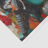  Bloemen Biker Vrouw Decoupage Tissuepapier (Detail)