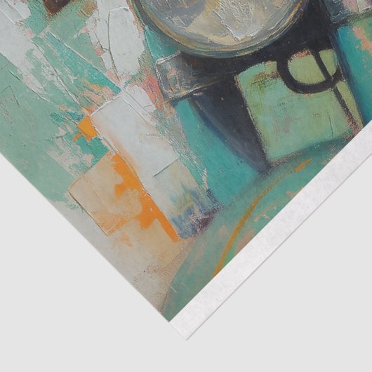  Bloemen Biker Vrouw Decoupage Tissuepapier (Detail)